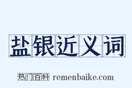 盐银近义词是什么意思的图片
